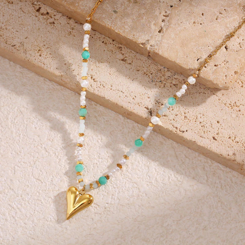 Collier Acier inoxydable doré femme Olea