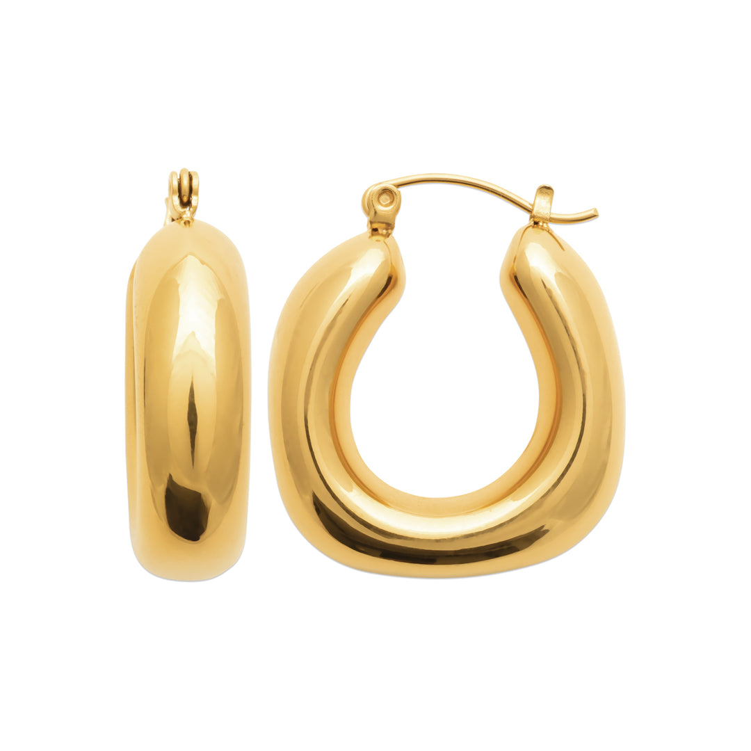 Boucles d'oreilles Acier inoxydable doré créole Sunny
