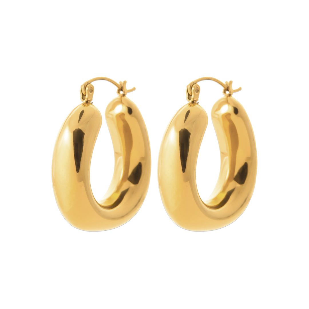 Boucles d'oreilles Acier inoxydable doré créole Sunny