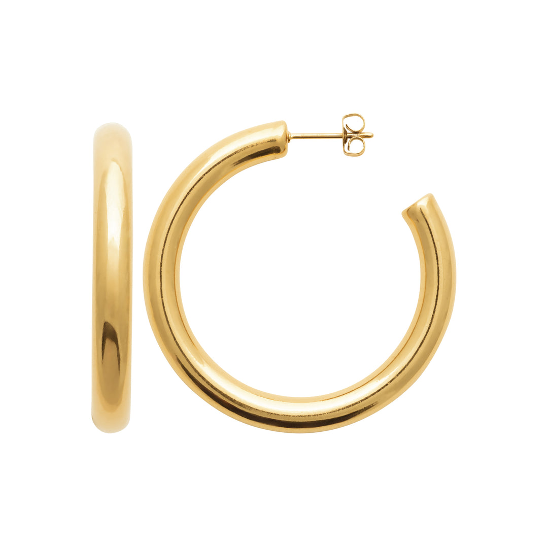 Boucles d'oreilles Acier inoxydable doré créole Trendy