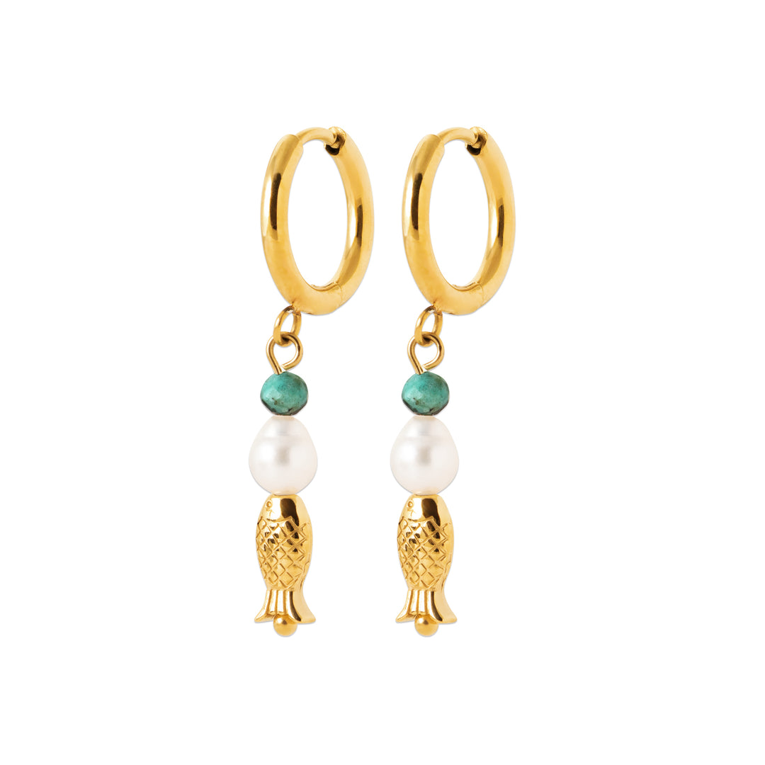 Boucles d'oreilles Acier inoxydable doré Isen