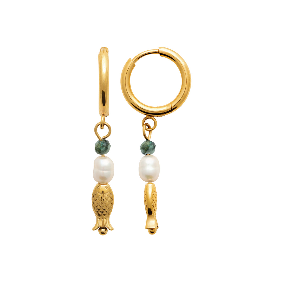 Boucles d'oreilles Acier inoxydable doré Isen