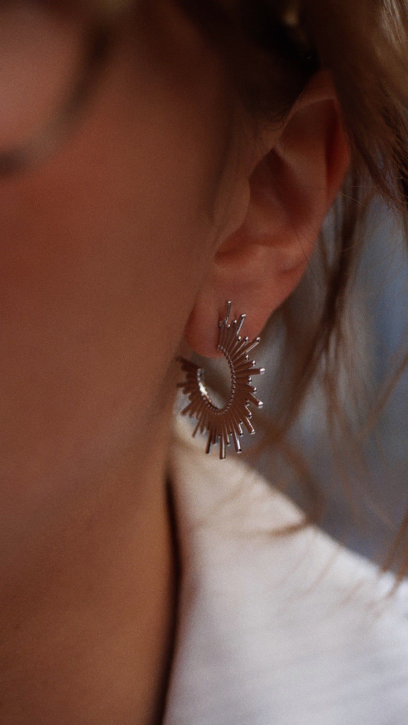 Boucles d'oreilles Argent 925 créole Solstice