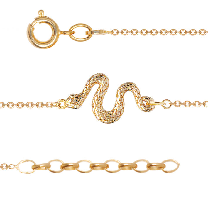 Bracelet Plaqué Or motif serpent Layan