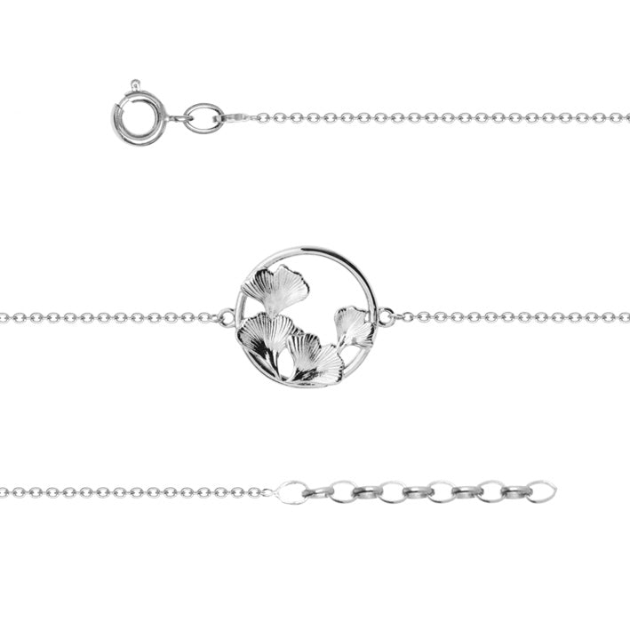 Bracelet Argent 925 motif Ginko Taïla