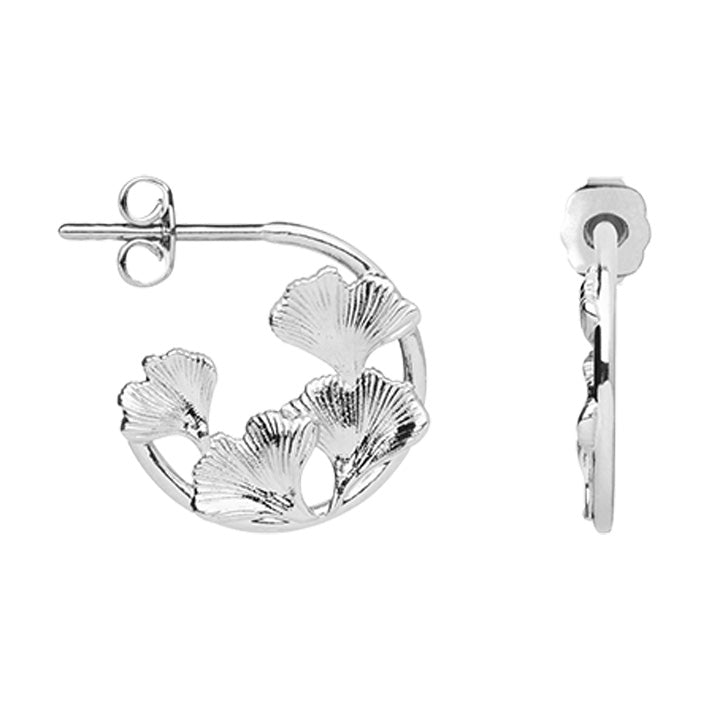 Boucles d'oreilles Argent 925 motif Ginko Taïla