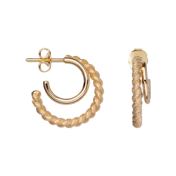 Boucles d'oreilles Plaqué or Cordage Saunier
