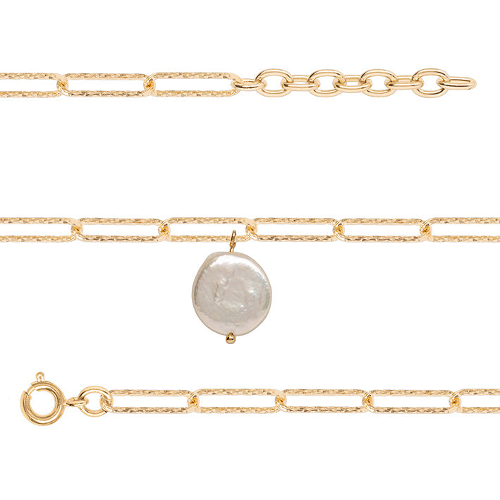 Bracelet Plaqué or & Perle Aspen