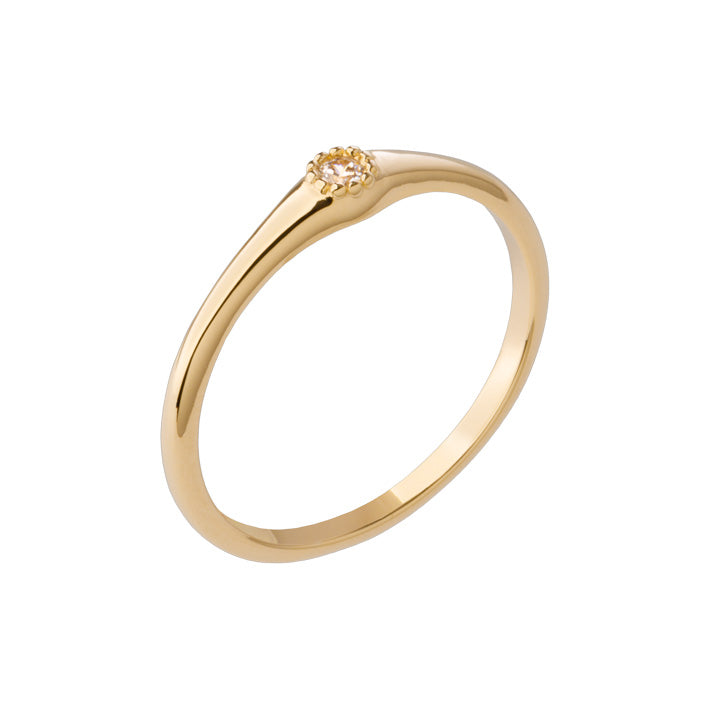 Bague Plaqué or & OZ Solo