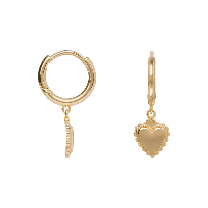 Boucles d'oreilles Plaqué or créole pampille Zhelia