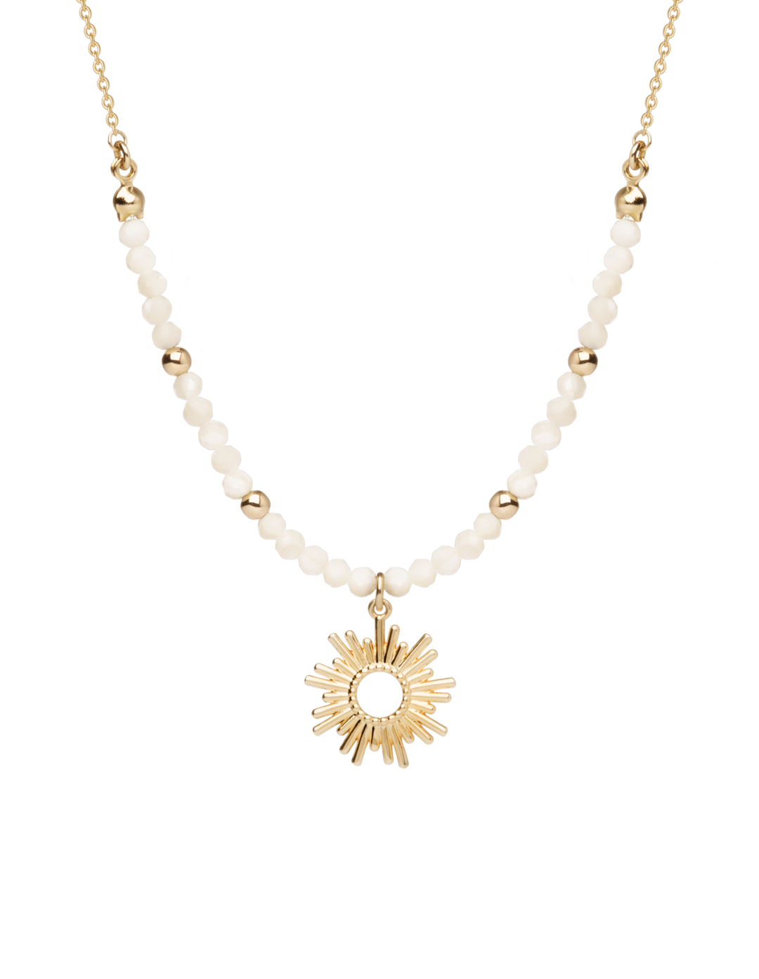 Collier Plaqué Or & Nacre Solstice