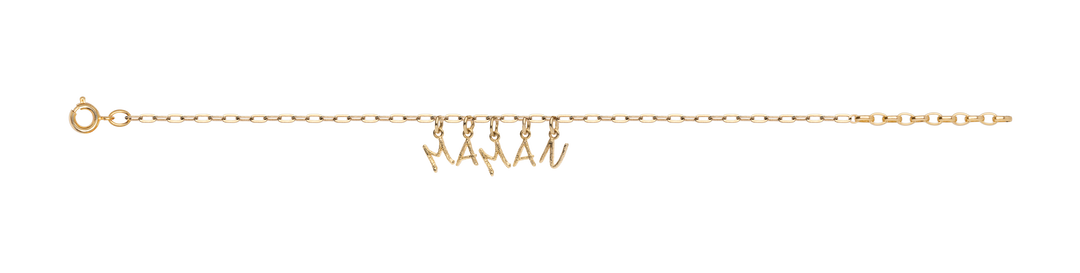 Bracelet Plaqué or Message Maman