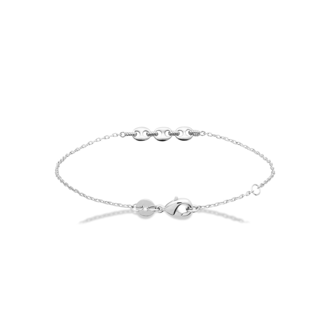 Bracelet Argent 925 grain de café Kennedy