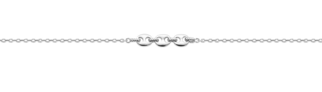 Bracelet Argent 925 grain de café Kennedy