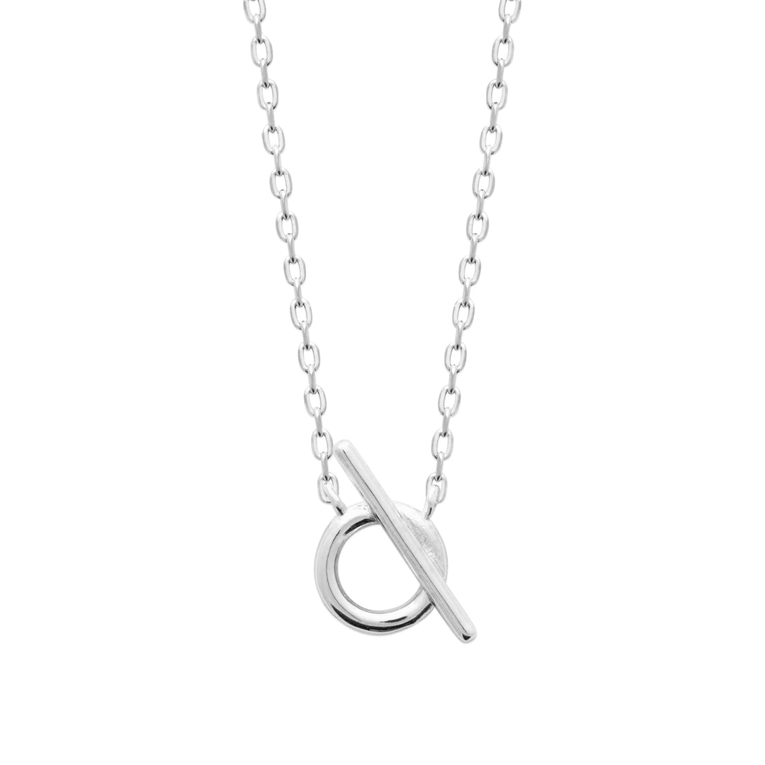 Collier Argent 925 motif rond barre Nolla