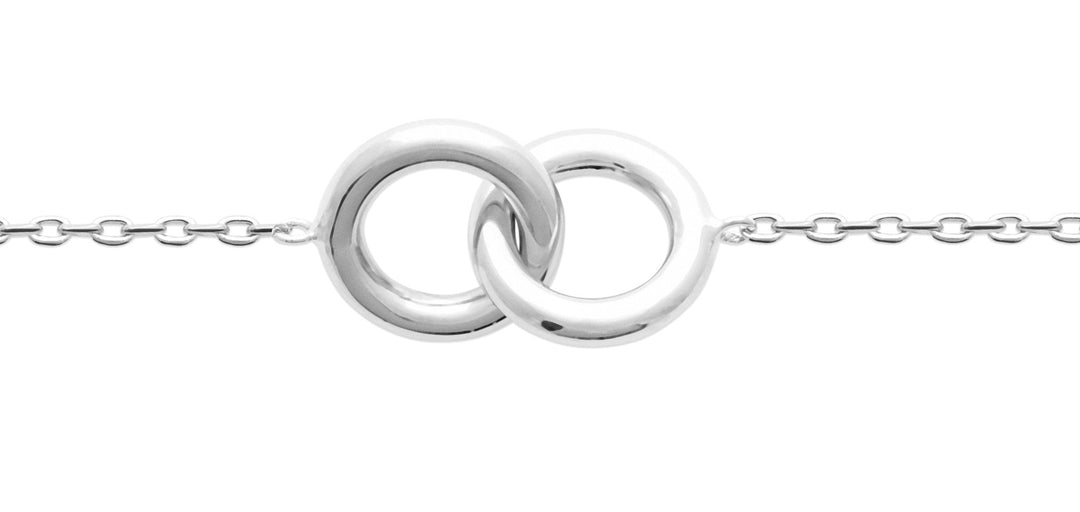 Bracelet Argent 925 cercles entrelacés Romeo