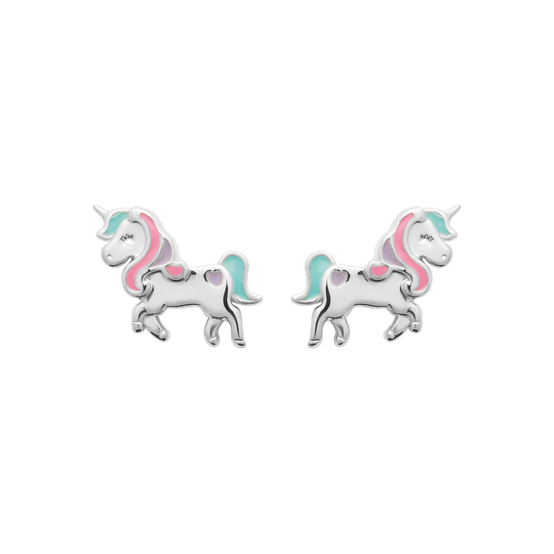 Boucles d'oreilles Argent 925 enfant Unicorn