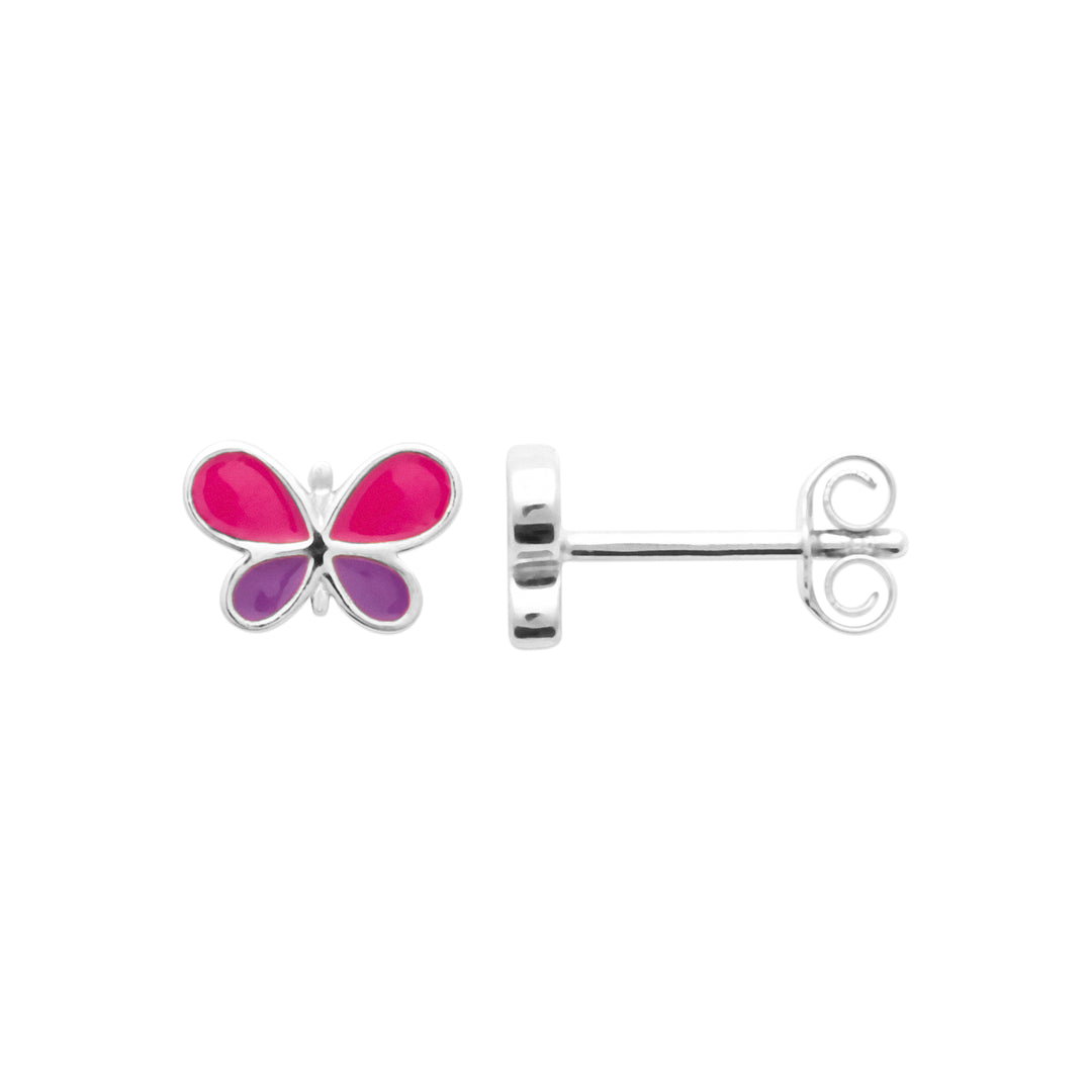 Boucles d'oreilles Argent 925 enfant Butterfly