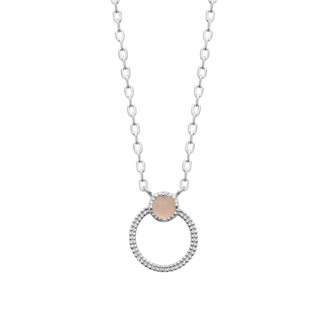 Collier Argent 925 & Quartz rose Miti
