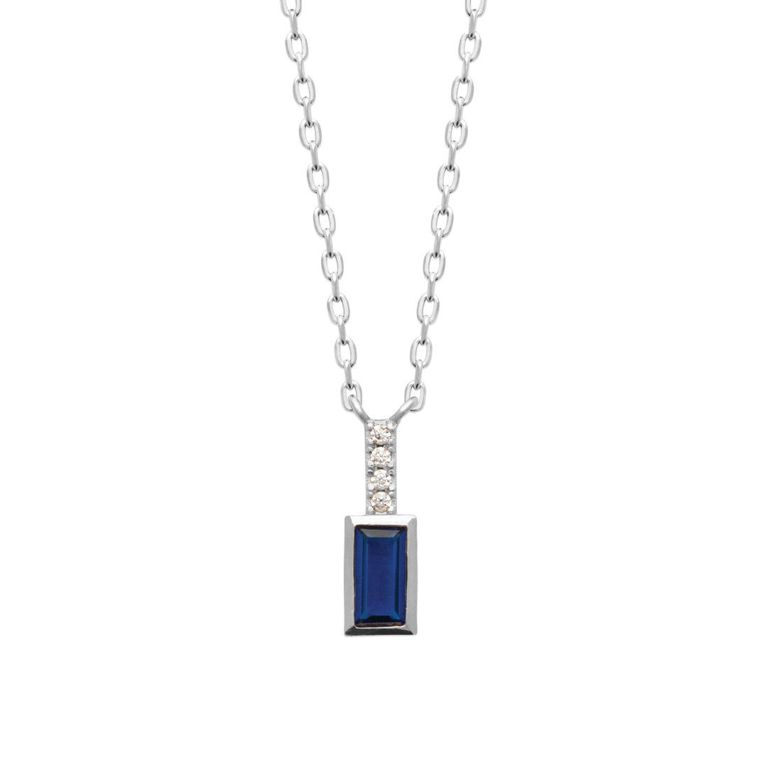 Collier Argent 925 & Oz bleu Estelle