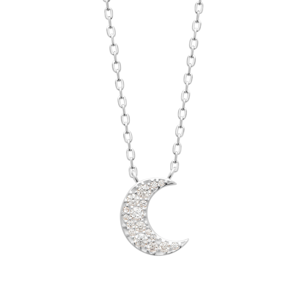 Collier Argent 925 motif lune & Oz Thea