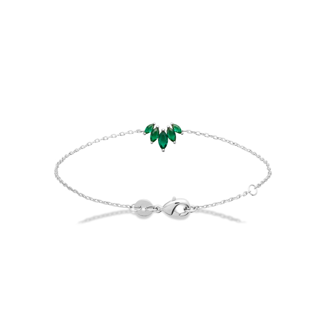 Bracelet Argent 925 & Oz vert Beatriz