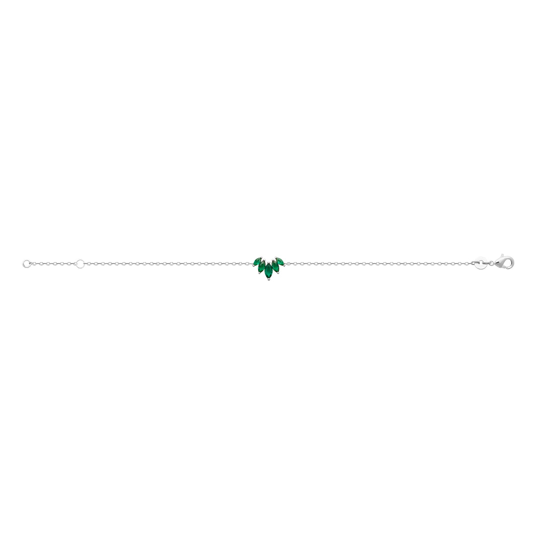 Bracelet Argent 925 & Oz vert Beatriz