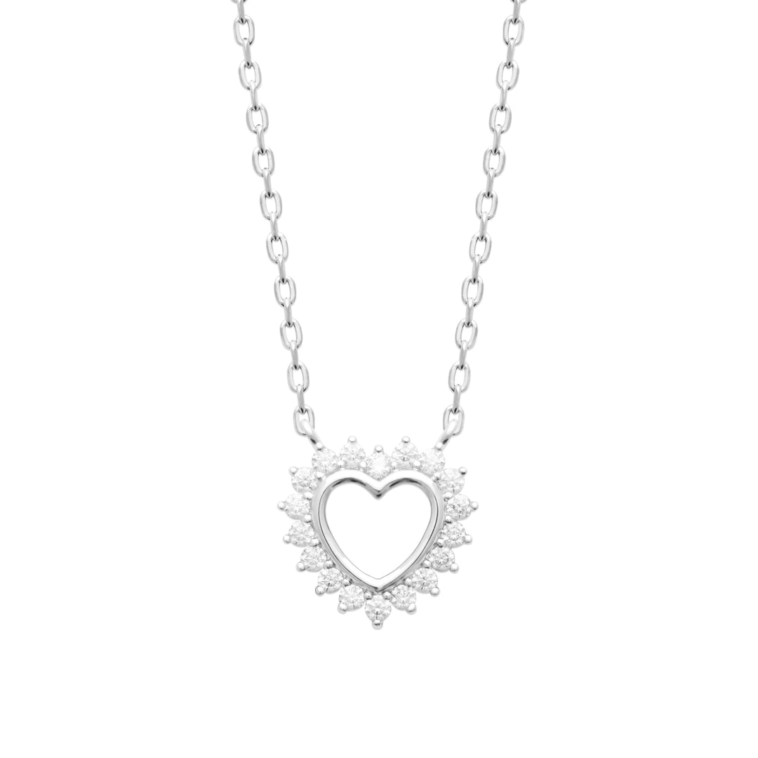 Collier Argent 925 forme coeur et OZ Cupido