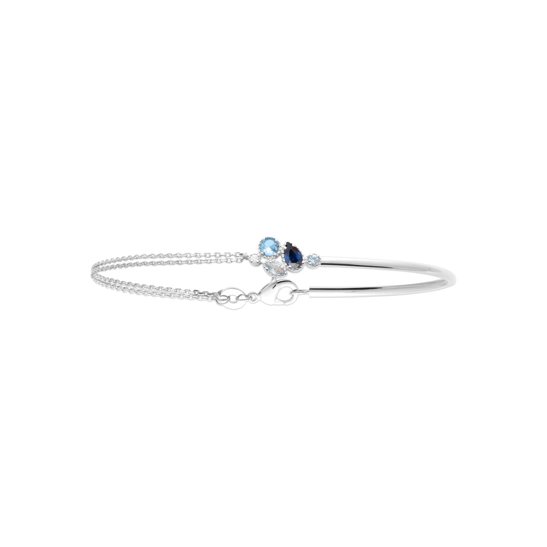 Bracelet Argent 925 & Oz bleu Moea