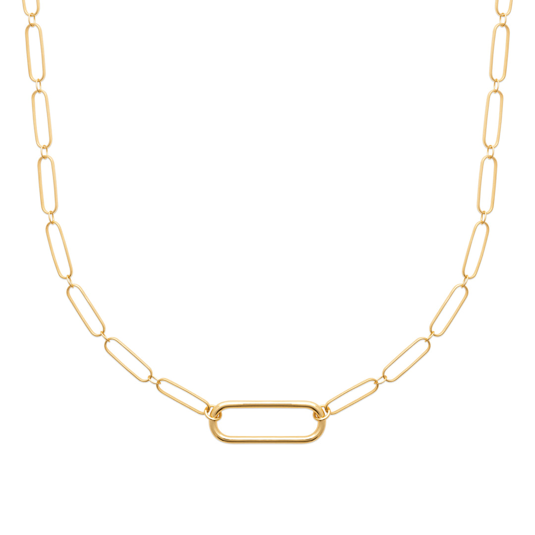 Collier Plaqué Or maille trombone Vicky