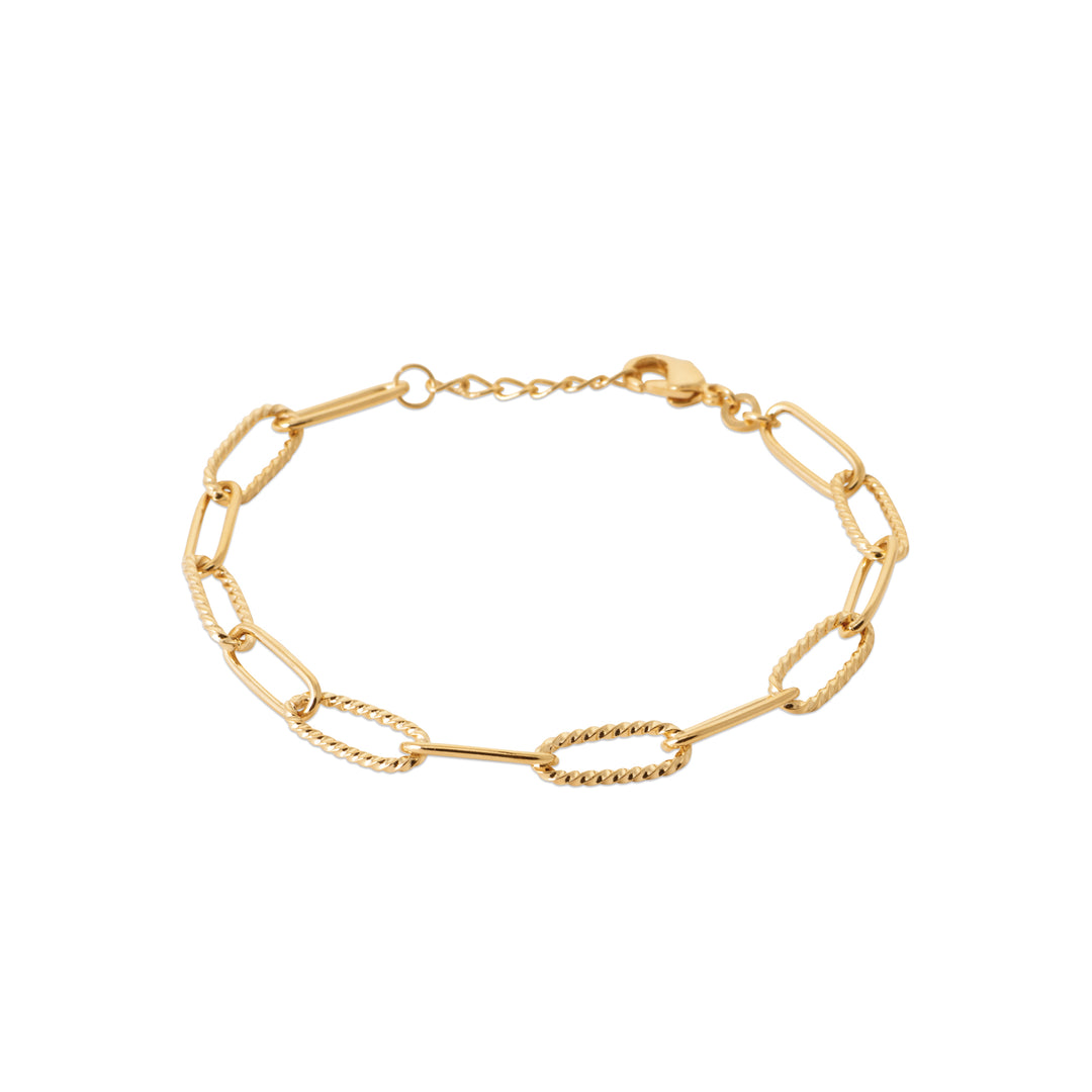 Bracelet Plaqué or maille torsadée Goldy