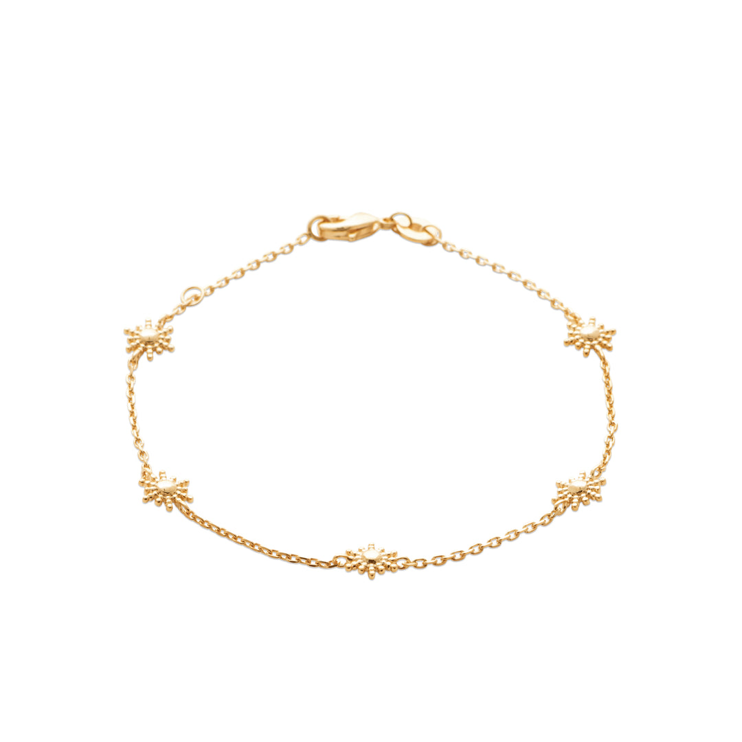 Bracelet Plaqué or motif soleil Paraiso