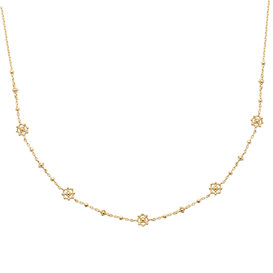 Collier Plaqué or motif dentelle Analia