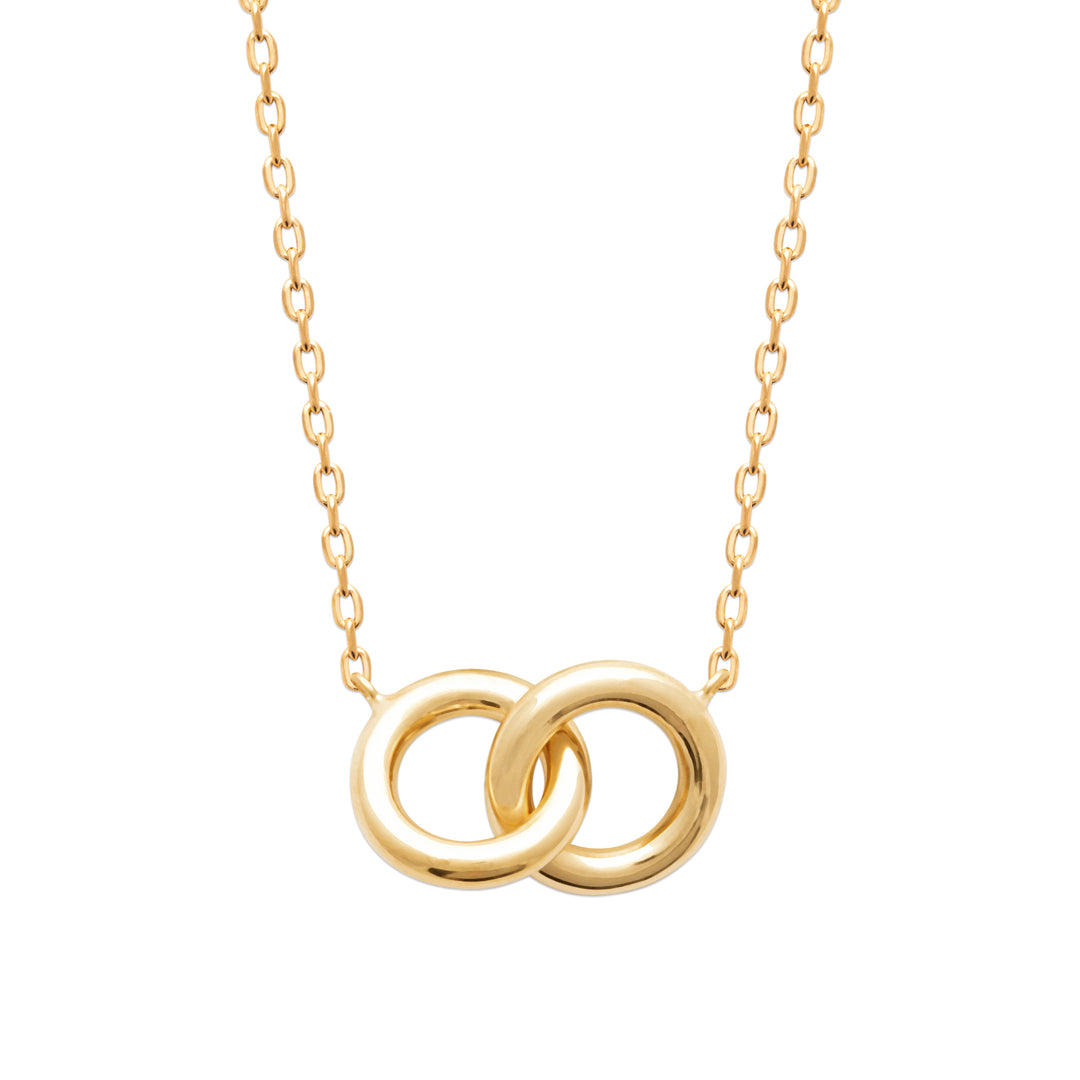 Collier Plaqué Or cercles entrelacés Romeo