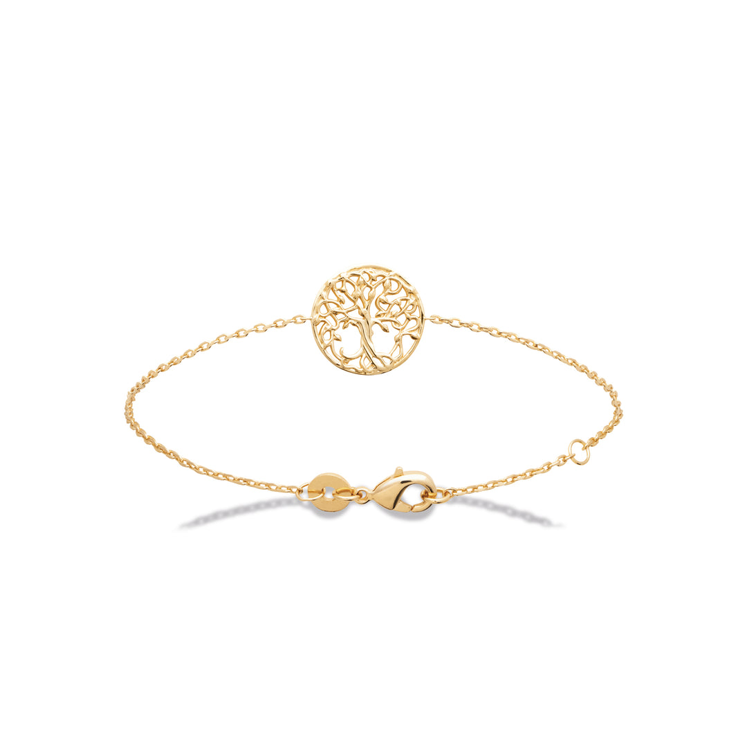 Bracelet Plaqué or motif arbre de vie Pria
