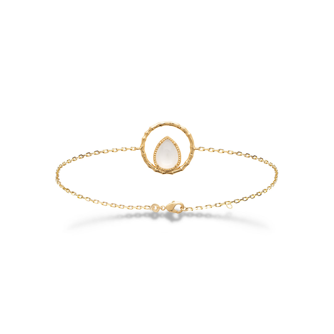 Bracelet Plaqué Or & Pierre de lune Amare