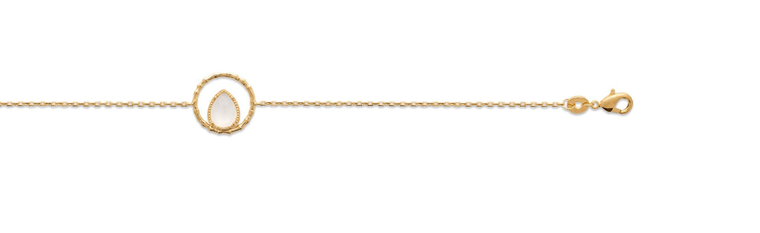 Bracelet Plaqué Or & Pierre de lune Amare