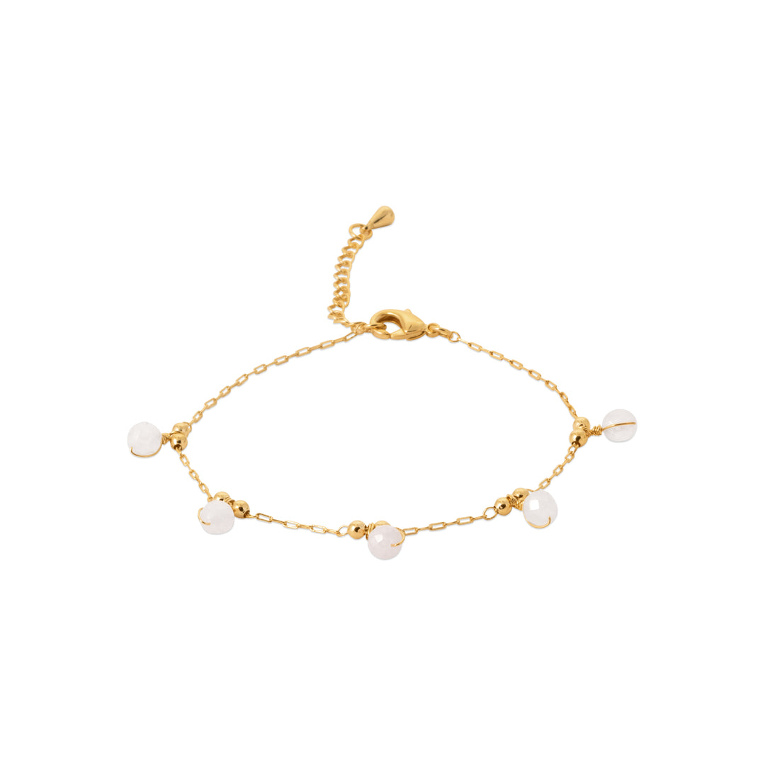 Bracelet Plaqué or & Quartz rose Chakra