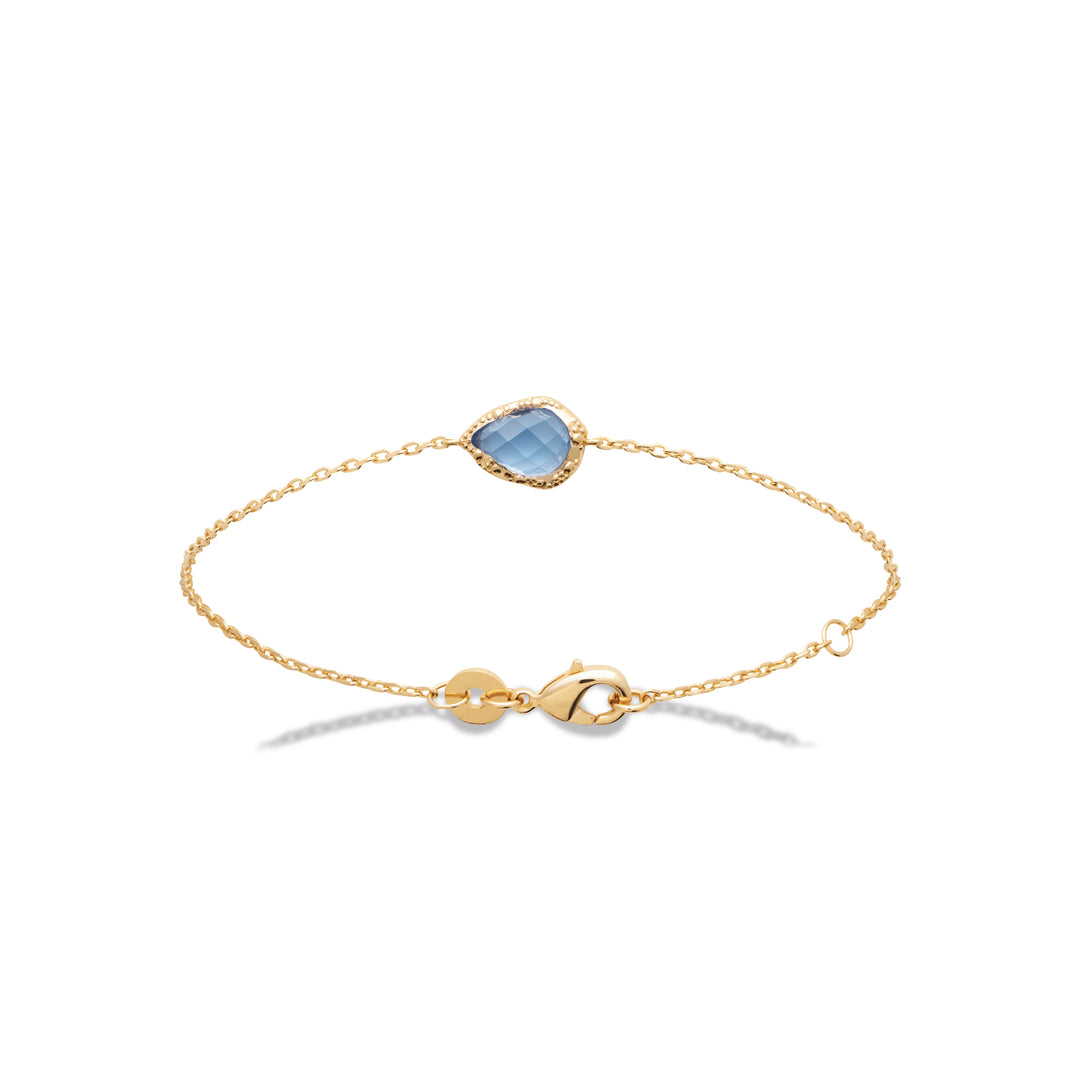 Bracelet Plaqué or & OZ bleu Jeanne