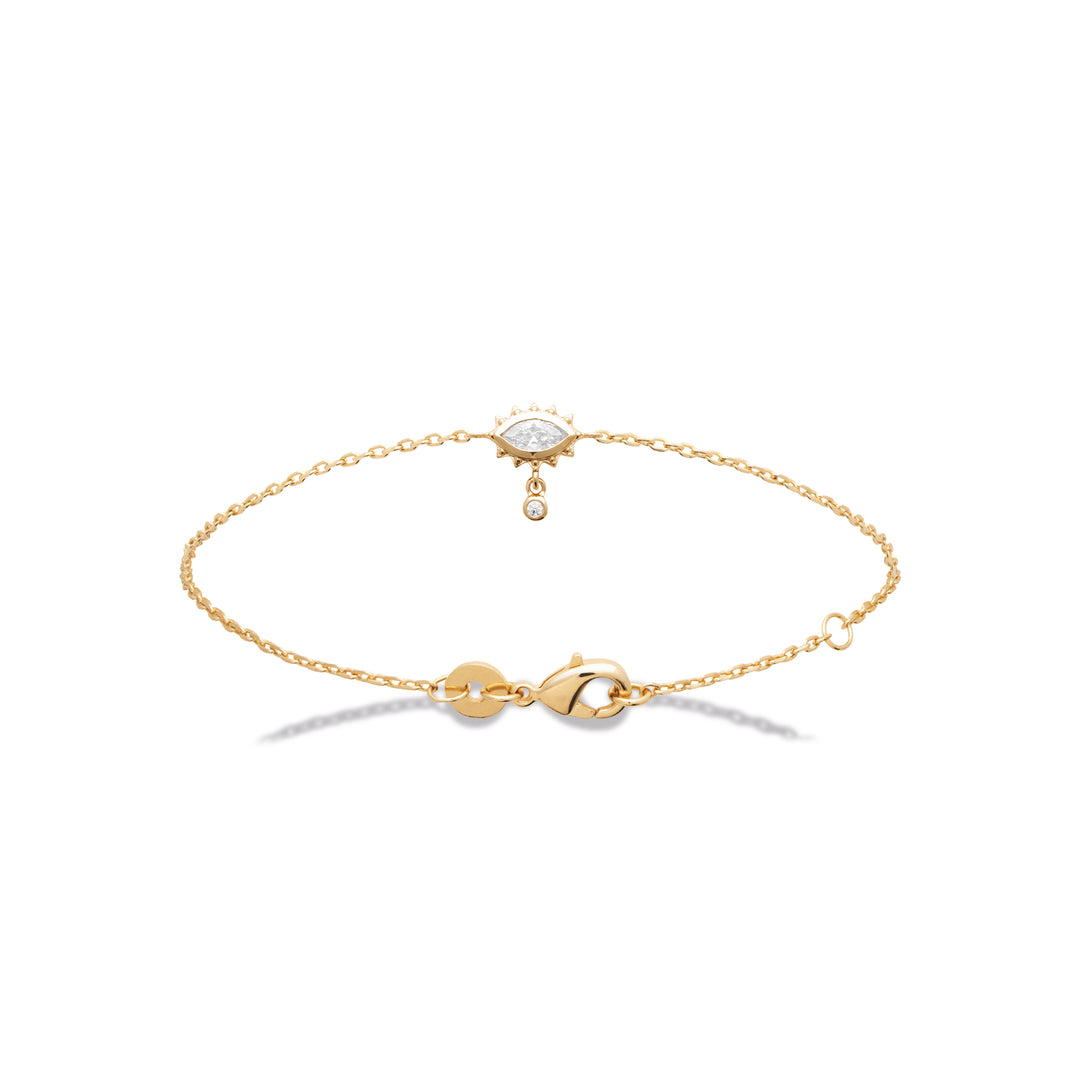Bracelet Plaqué Or & OZ pampille Horus