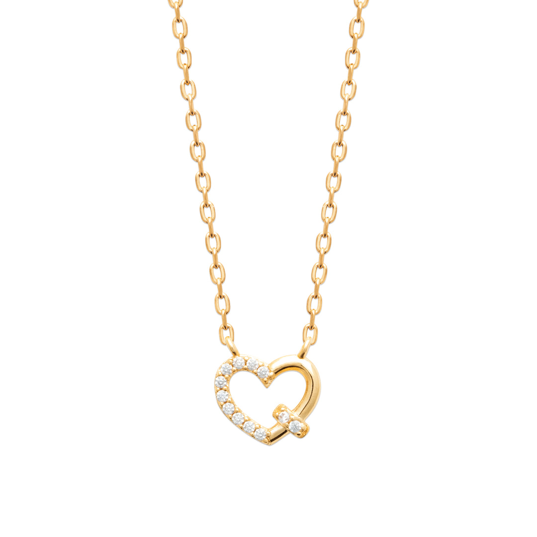 Collier Plaqué or forme coeur & Oz Valentine