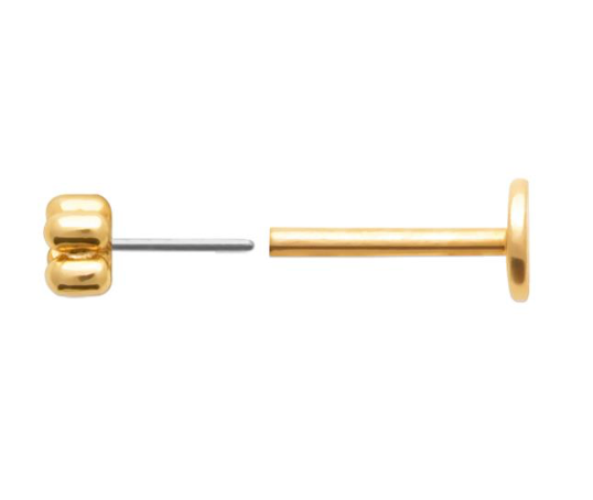 Piercing Plaqué or Tige Titane Mélea