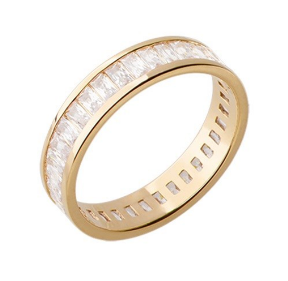 Bague Plaqué Or & Oz Cristal