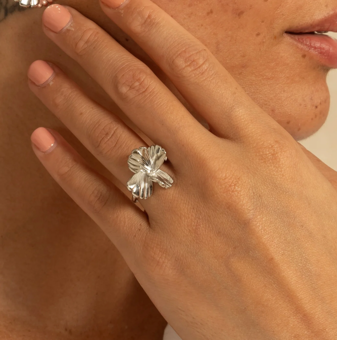 Bague Argent 925 Coquelicot Saunier