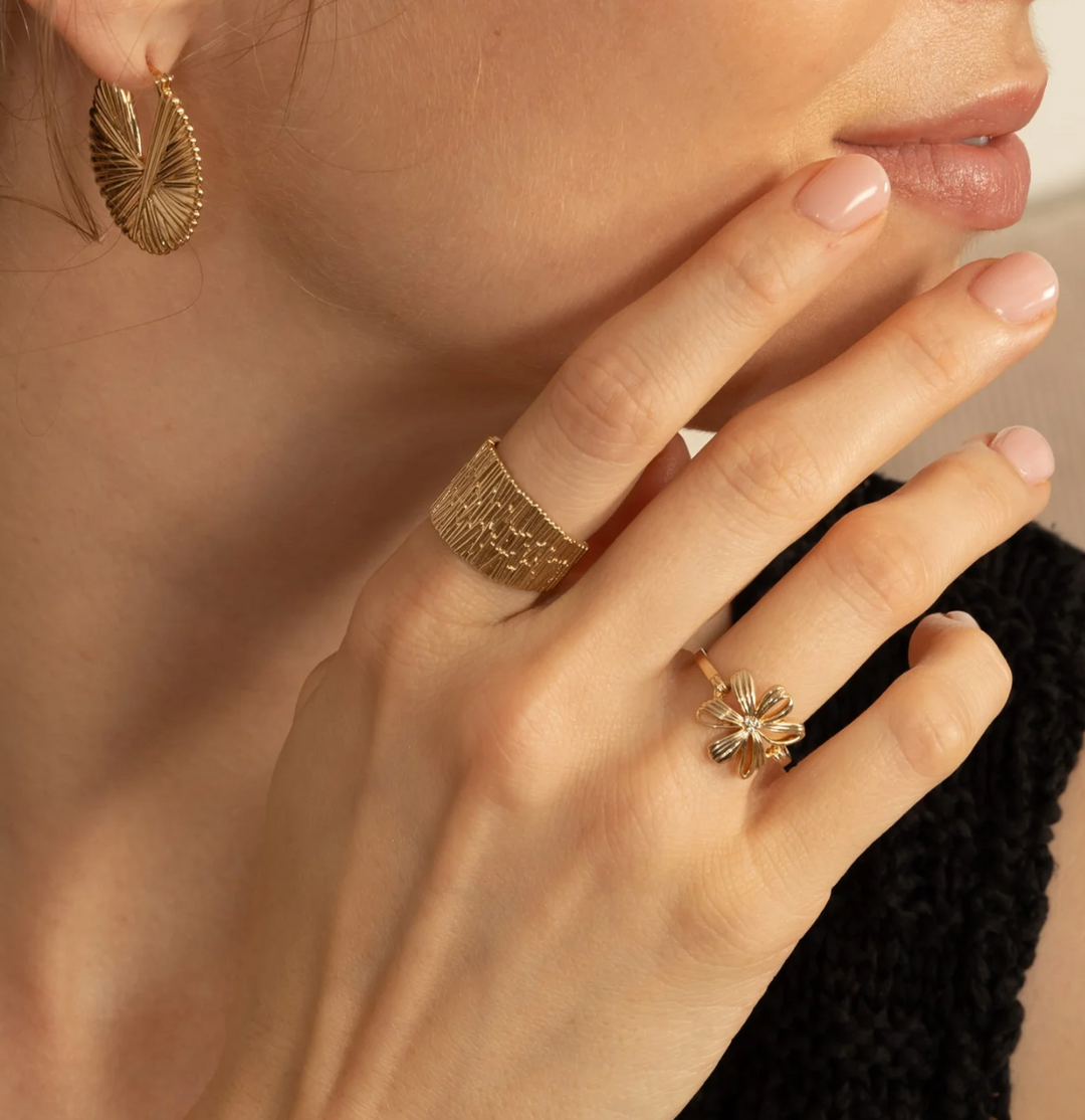 Bague Plaqué Or Pampa Saunier