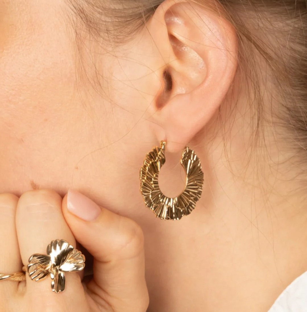 Boucles d'oreilles Plaqué Or Ombrelle Saunier
