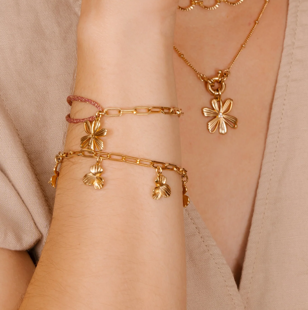 Bracelet Plaqué Or Coquelicot Saunier