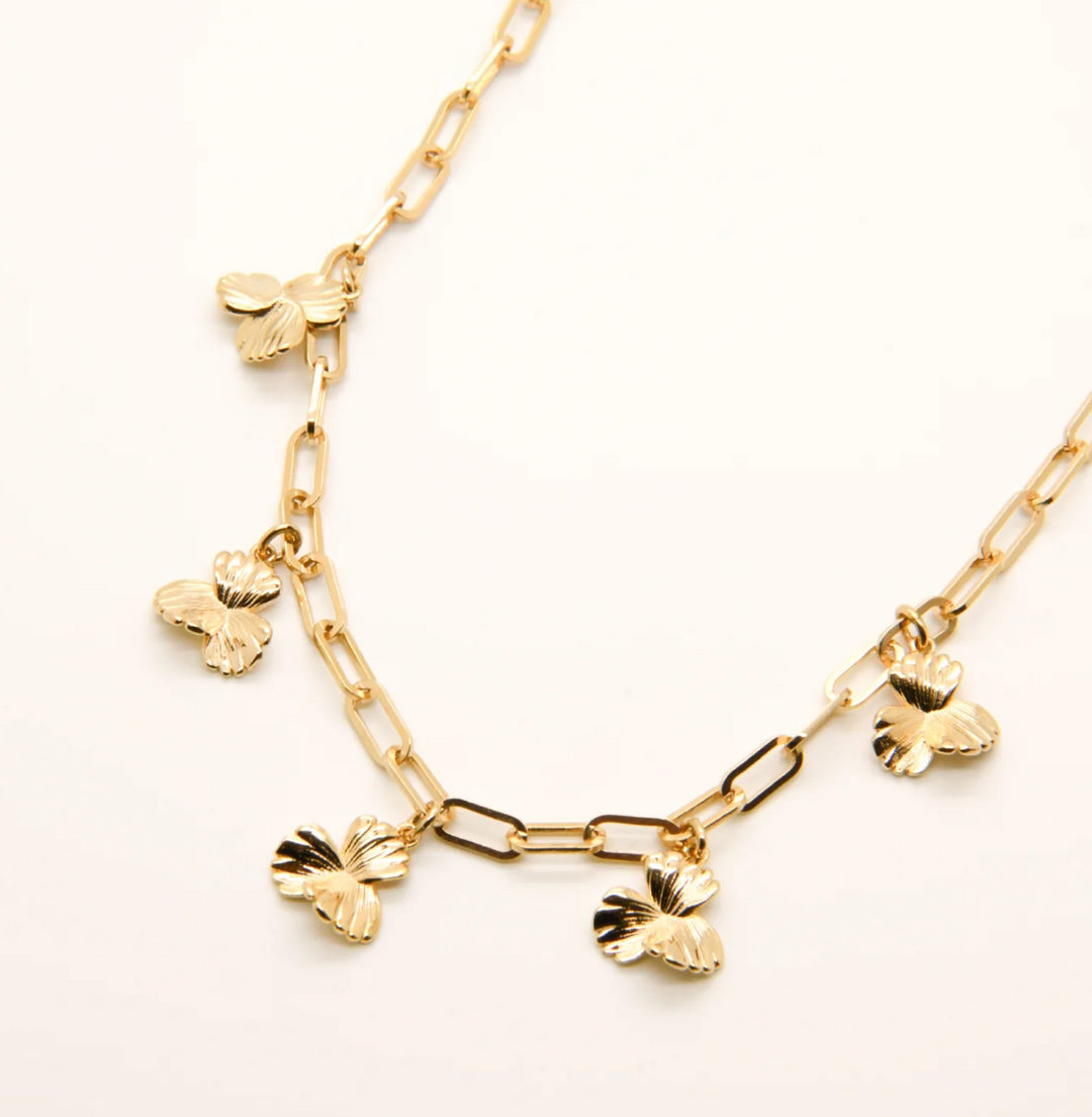 Collier Plaqué Or Coquelicot Saunier