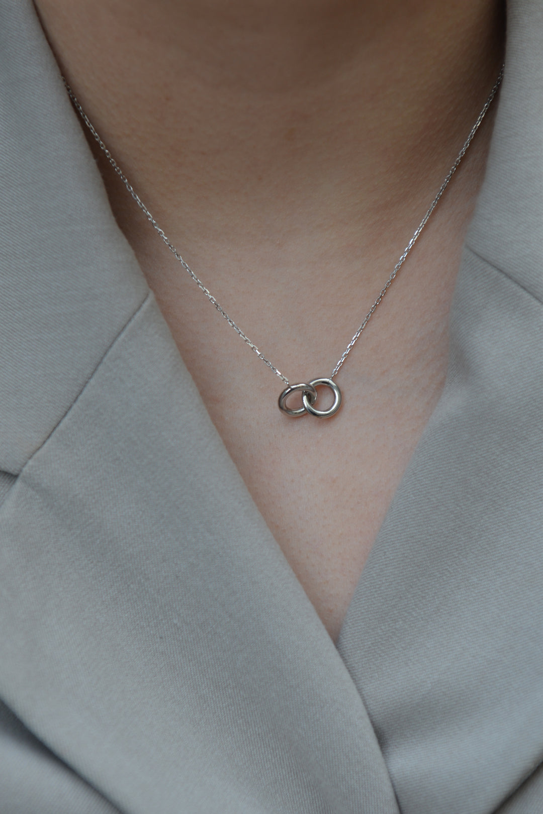 Collier Argent 925 cercles entrelacés Romeo