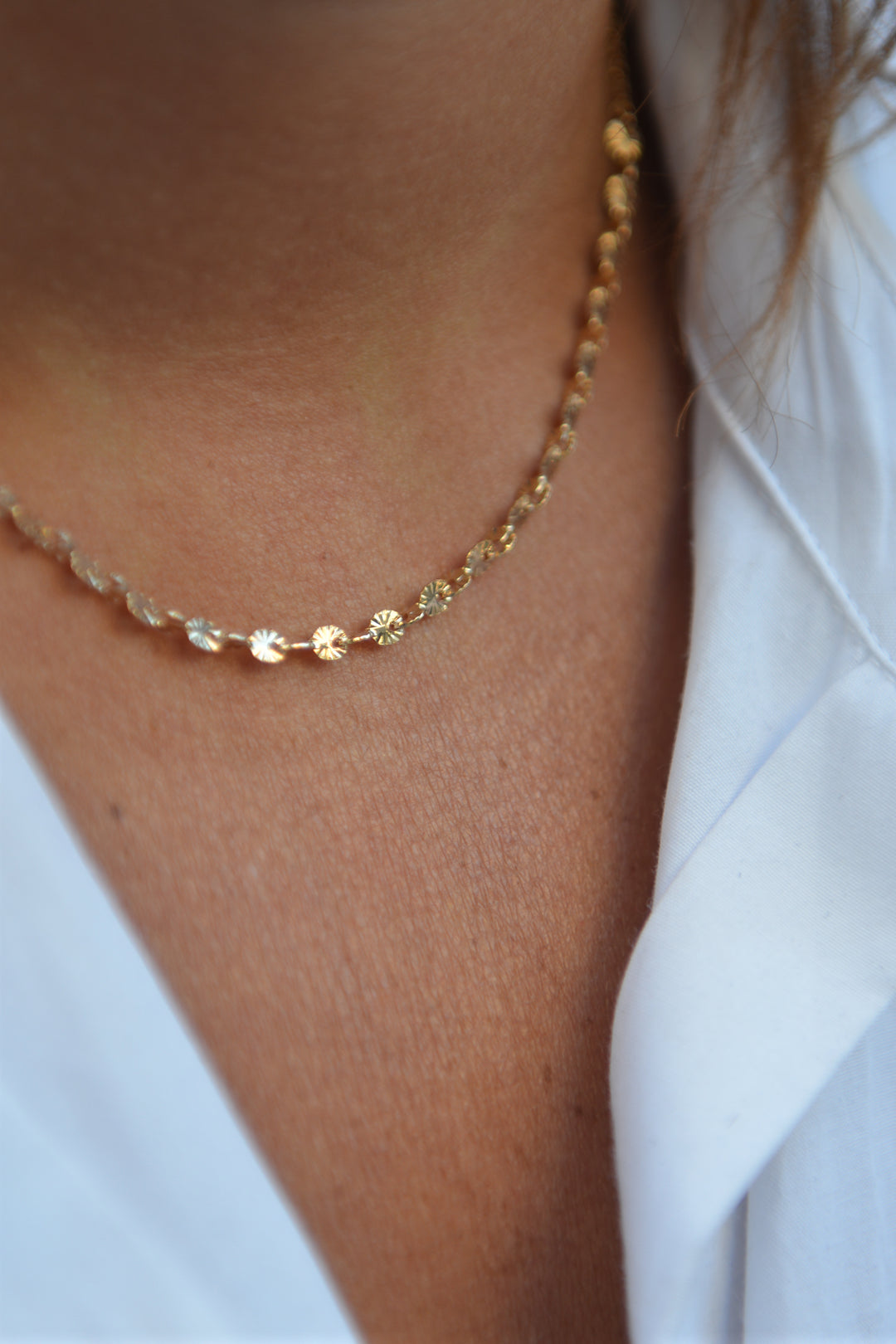 Collier Plaqué or Celestine